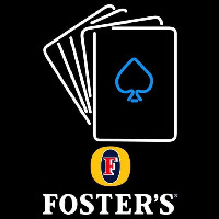 Fosters Cards Beer Sign Neonskylt