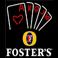 Fosters Poker Series Beer Sign Neonskylt
