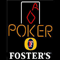 Fosters Poker Squver Ace Beer Sign Neonskylt