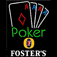 Fosters Poker Tournament Beer Sign Neonskylt