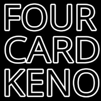 Four Card Keno Neonskylt