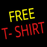 Free T Shirts Neonskylt