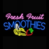 Fresh Fruit Smoothies Logo Neonskylt