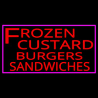Frozen Custard Burgers Neonskylt