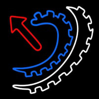 Gear Arrow Neonskylt