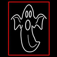 Ghost With Red Border Neonskylt