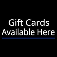 Gift Cards Available Here Blue Line Neonskylt