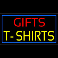 Gifts Tshirts With Blue Border Neonskylt