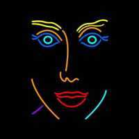 Girl Face Neonskylt