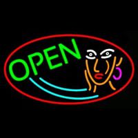 Girl Logo Open Neonskylt