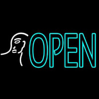 Girl Logo Open Neonskylt