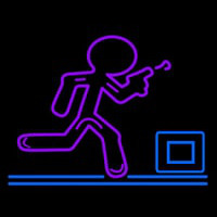 Glow Stick Man Run Neonskylt