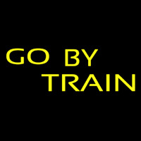 Go By Train Neonskylt