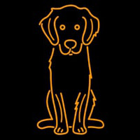 Golden Dog Cartoon Neonskylt