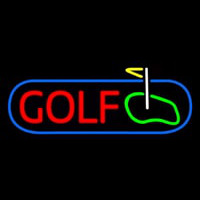 Golf With Ground Neonskylt