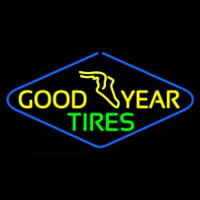 Goodyear Tires Blue Border Neonskylt
