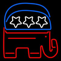 Gop Elephant Republican Party Neonskylt