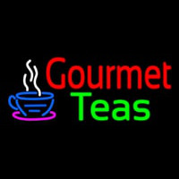 Gourmet Teas With Cup Logo Neonskylt