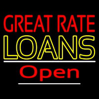 Great Rate Loans Open Neonskylt