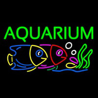 Green Aquarium Fish 2 Neonskylt