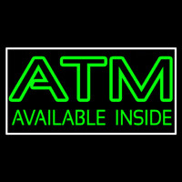 Green Atm Available Inside Neonskylt