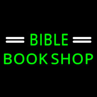 Green Bible Book Shop Neonskylt