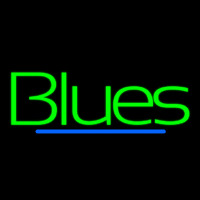 Green Blues Cursive 2 Neonskylt