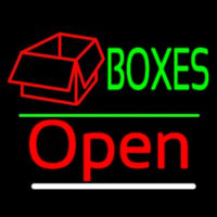 Green Bo es Red Logo With Open 3 Neonskylt