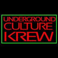 Green Border Underground Cult Ure Krew Neonskylt