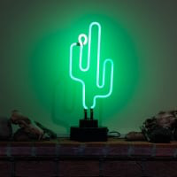 Green Cactus Desktop Neonskylt