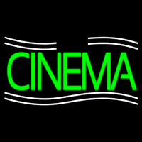Green Cinema With Lines Neonskylt