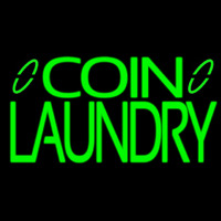Green Coin Laundry Neonskylt