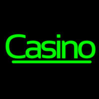 Green Color Casino Neonskylt