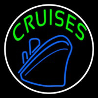 Green Cruises With White Border Neonskylt