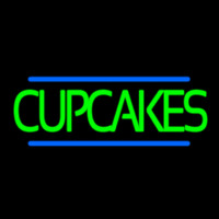 Green Cupcakes Neonskylt