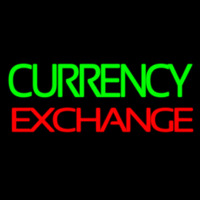 Green Currency E change Neonskylt