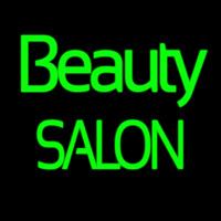 Green Cursive Beauty Block Salon Neonskylt