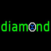 Green Diamond Logo Neonskylt