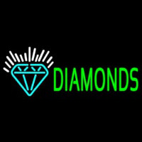 Green Diamonds Logo Neonskylt