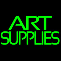 Green Double Stroke Art Supplies Neonskylt