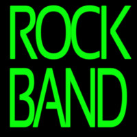 Green Double Stroke Rock Band Neonskylt
