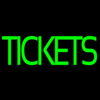 Green Double Stroke Tickets Neonskylt