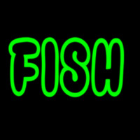 Green Fish Neonskylt