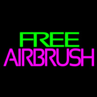 Green Free Pink Airbrush Neonskylt
