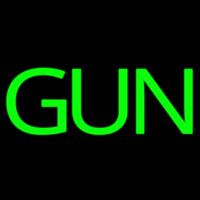 Green Gun Neonskylt