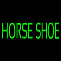 Green Horse Shoe Neonskylt