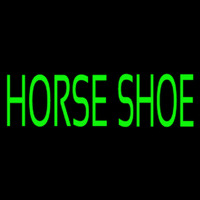 Green Horse Shoe Neonskylt