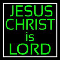 Green Jesus Christ Is Lord Neonskylt