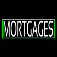 Green Mortgage With Green Border Neonskylt