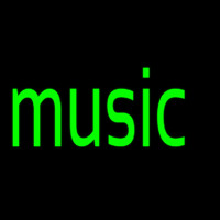 Green Music Neonskylt